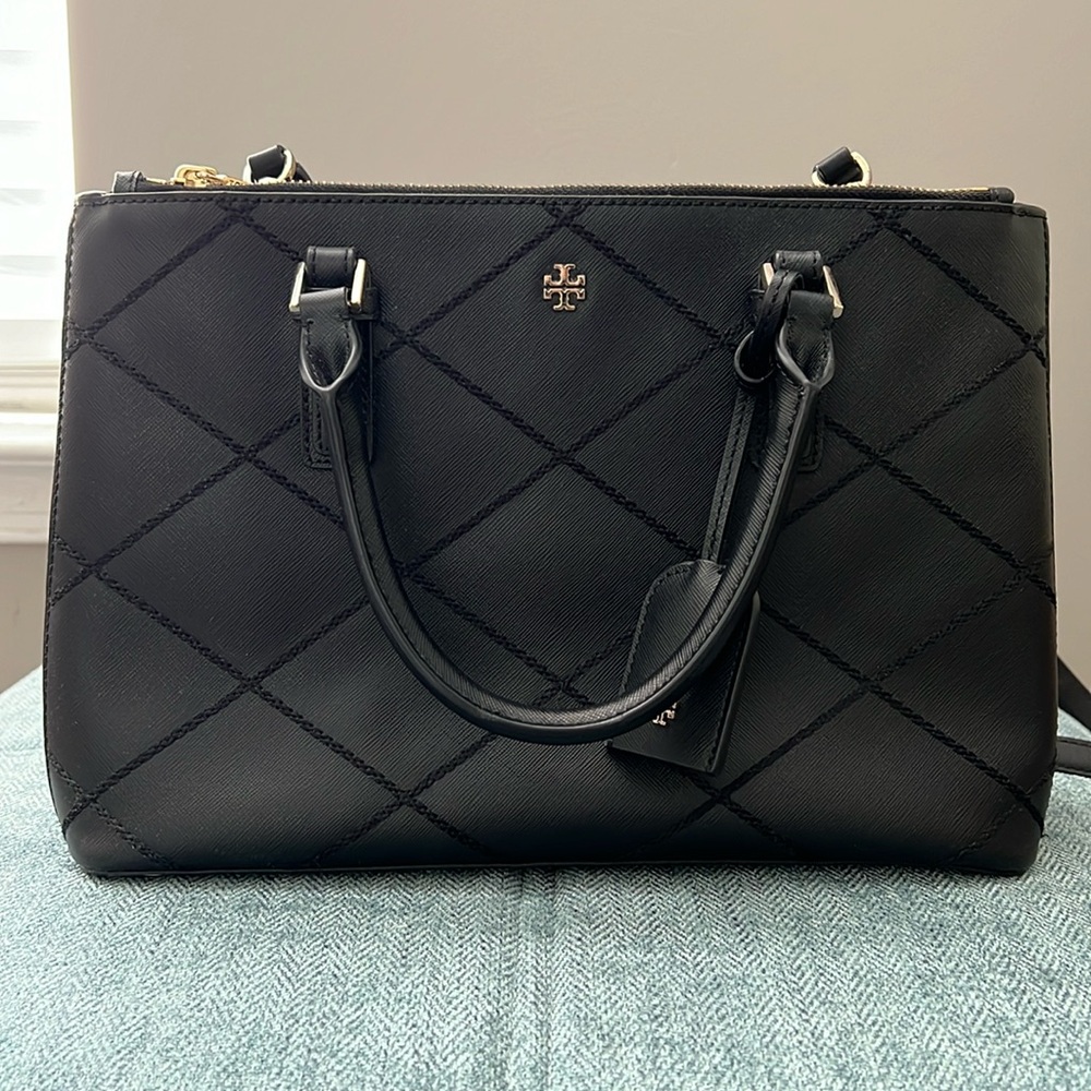 Tory Burch black leather crossbody bag